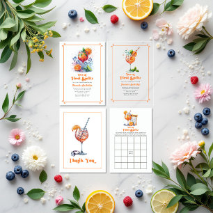 Love at First Spritz Bridal Shower Acrylic Invitations