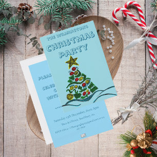Festive Crafty Tree Christmas Party Snacks  Pedestal Sign