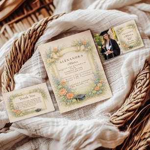 Romantic Pastel Graduation Party Invitation