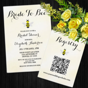 Bride To Bee Bridal Shower Invitation