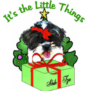 Shih Tzu Christmas Gifts Holiday Card