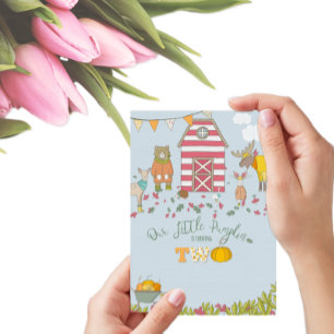 Fall Forest Friends Second Birthday Invitation