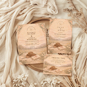 Western Meadow Keepsake Wedding Invitation