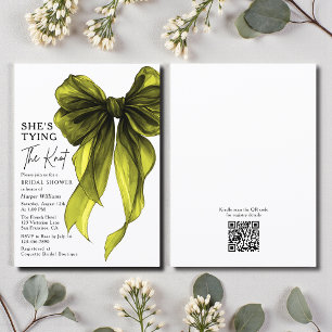 She's Tying The Knot Chartreuse Bow Bridal Shower Paper Cups