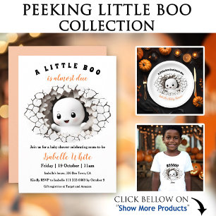 Little Boo Is Almost Due Funny Baby Shower Banner
