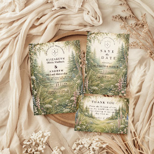 Enchanted Woodland Forest Wedding Save The Date