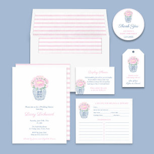 Pastel Pink Peonies Baby Girl Shower Thanks Favor Classic Round Sticker