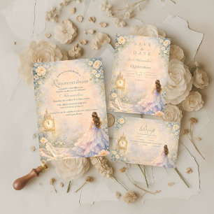 Enchanted Fairytale Garden Quinceañera Invitation
