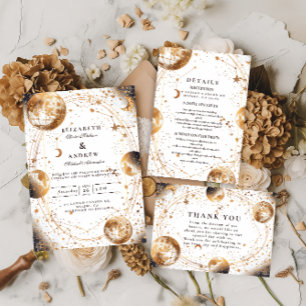 Golden Moonlit Celestial Wedding Foam Board