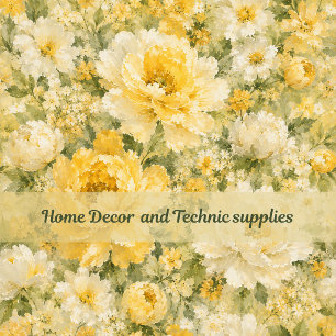 Yellow Wildflower Meadow Cottagecore Floral  Throw Pillow