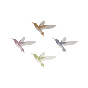 Lovely Hummingbirds Wedding Invitation