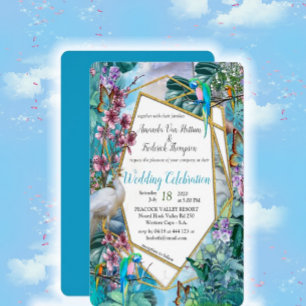 Tropical Surreal Landscape Announcement Postcard