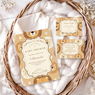 Safari Lion Baby Shower Invitation