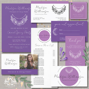 Esoteric Holistic Modern Moon Photo Appointment    Business Card