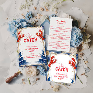 Preppy Lobster Seaside Bachelorette Party Tote Bag