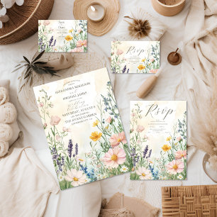 Modern Wildflower  Wedding Foam Board