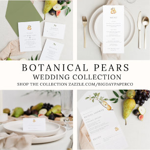 Elegant Pears Wedding Enclosure Card
