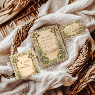 Rustic Desert Botanicals Birthday Thank You Card