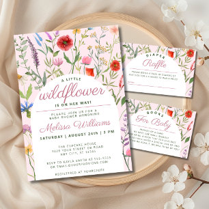 A Little Wildflower Girl Baby Shower Invitation