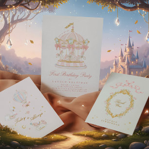 Elegant Girl Birthday Party Handwritten Keepsake Enclosure Card