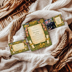 Patriotic Military Graduation Party Invitation