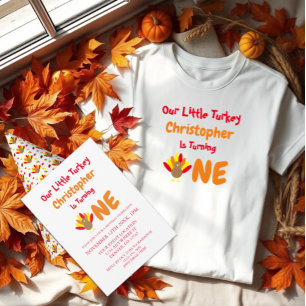 Little Turkey 1st Birthday Baby T-Shirt