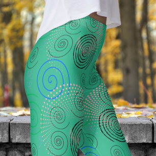 Stylish Plum Hypnotic Swirls Pattern Yoga Capri Leggings