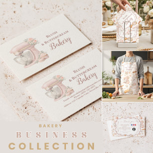 Elegant Blush Patisserie Bakery Business Thank You Card