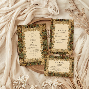 Elegant Woodland Botanical Wedding Save The Date