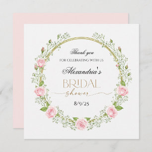 Blushing Romance: Pink Roses & Baby’s Breathe Cloth Placemat