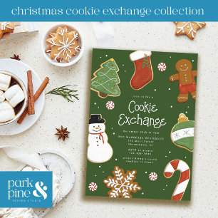 Christmas Cookie Swap Exchange Holiday Party Invitation
