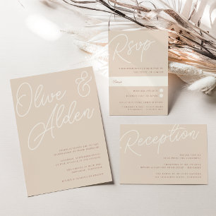 Sand   Script Watermark Reception Enclosure Card
