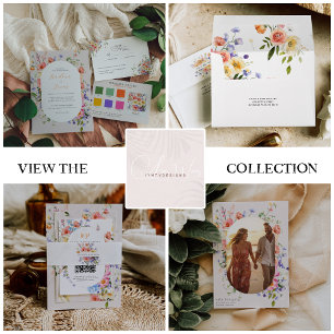 Flirty Floral Meadow   Summer Wedding Photo Save The Date