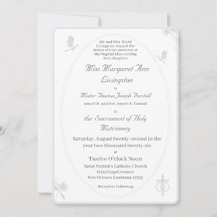 Nuptial Unity Catholic Flat Save The Date Card