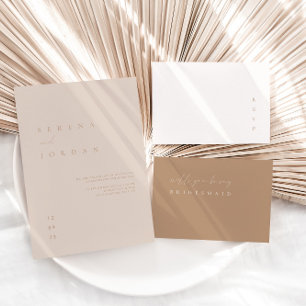 Modern Simple Minimalist Ivory Tan Table Number