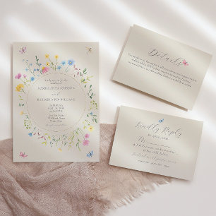 Boho Chic Wildflower Wedding Program