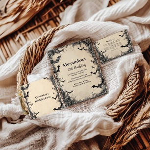 Gothic Arch Midnight Birthday Invitation