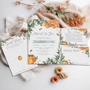 Orange Blossom Honey Bee Bridal Shower Invitation