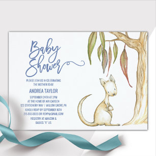 Australian Animals Platypus It's A Boy Baby Shower Invitation