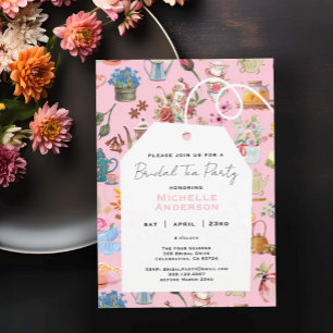 Tea Party Pink Floral Garden Bridal Shower Napkins