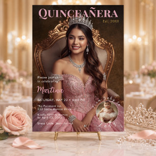 Elegant Pink Quinceañera Welcome Banner