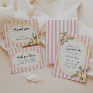 Can't Wait to Squeeze You   Citrus Baby Shower Invitation