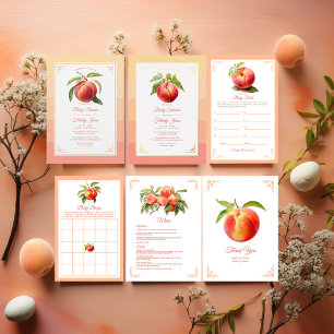 Peach Fuzz Baby Shower Invitation