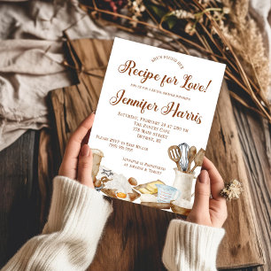 She's Found her Recipe for Love! Bridal Shower Invitation