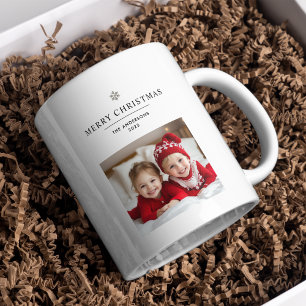"Personalized Merry Christmas with Photo & Name Coffee Mug