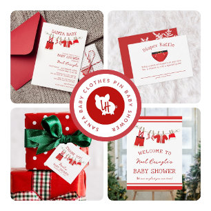 Santa Baby Christmas Baby Shower Favor Boxes