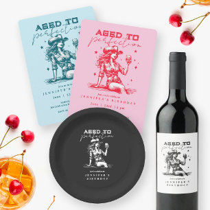 Aged to Perfection Chic Cowgirl Birthday Party  Invitation