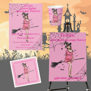 Teen Girl Witch Babes Halloween Party Invitation