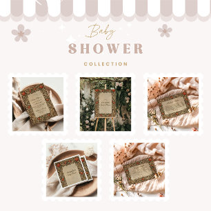 Rustic Pomegranate Vintage Baby Shower Foam Board