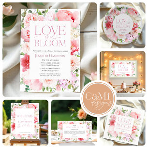 Love is in Bloom   Wild Garden Frame Bridal Shower Paper Plates